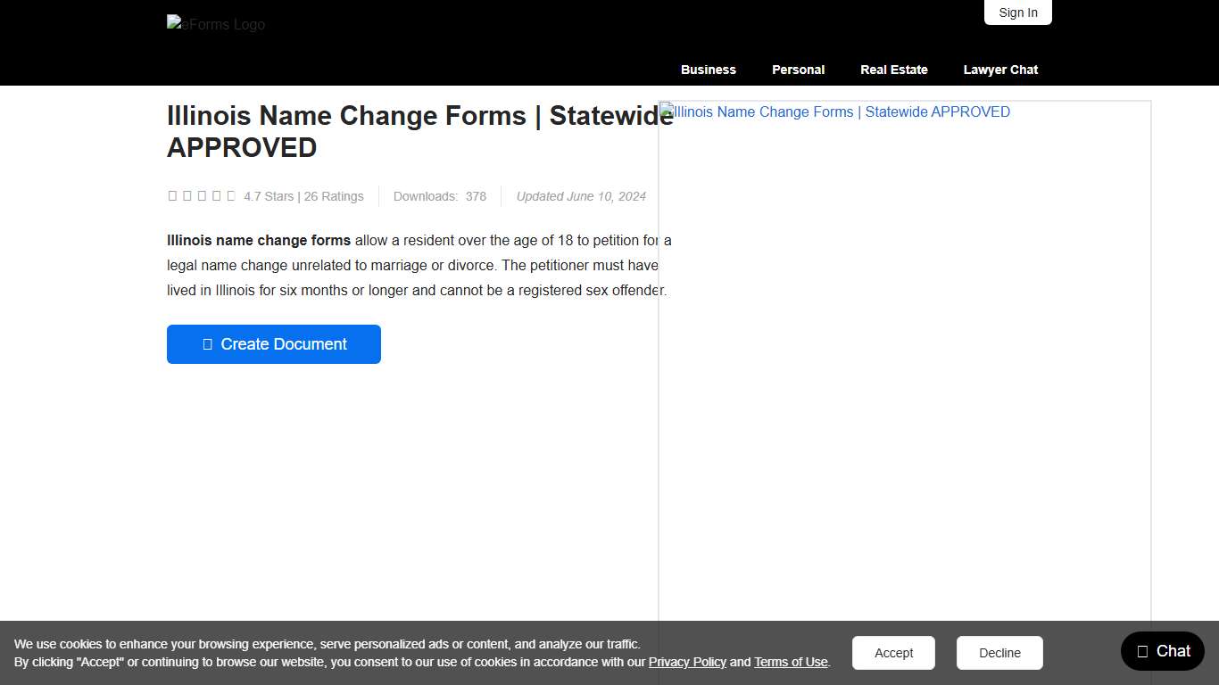 Free Illinois Name Change Forms - PDF – eForms